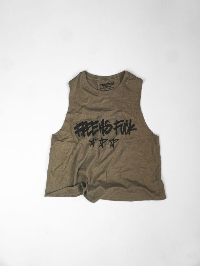 FREE AS FUCK CROP TANK TOP