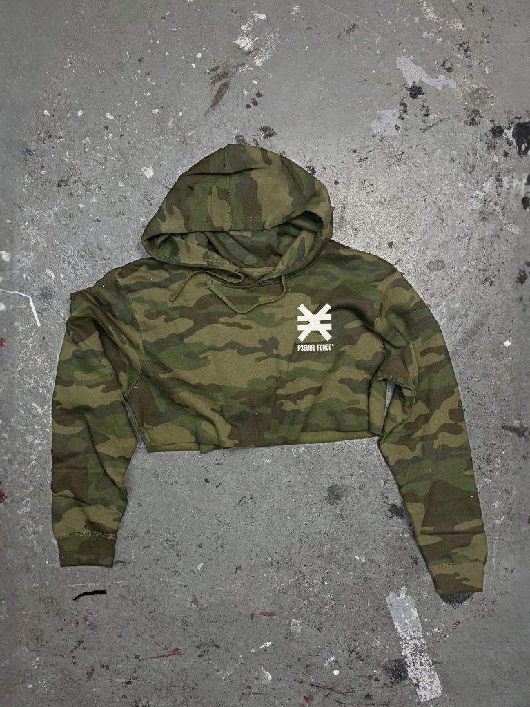 PSEUDO FORCE CAMO HOODIE - CROP