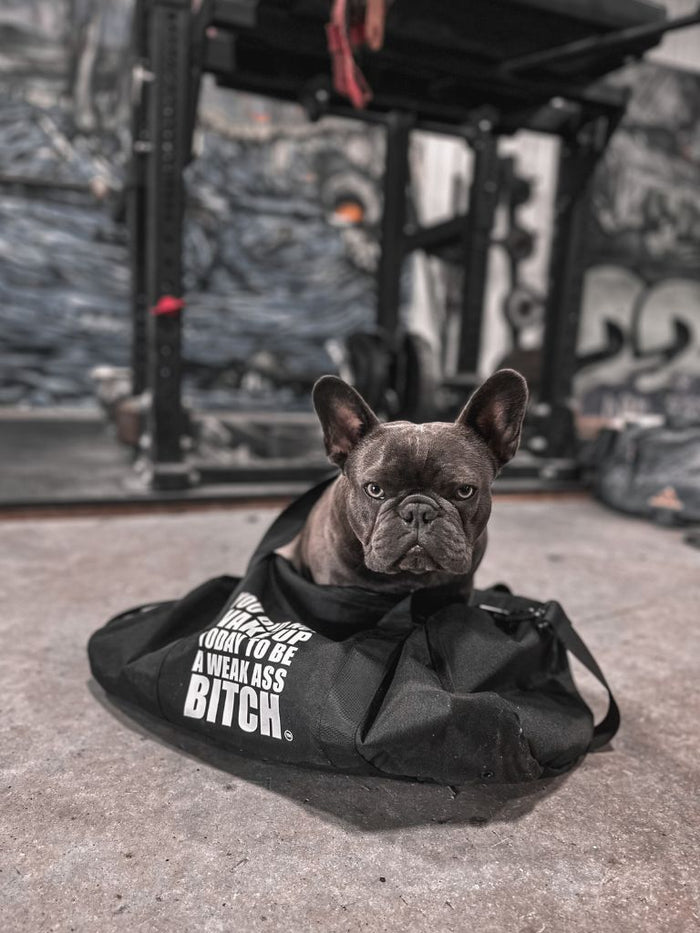 YOU DID NOT WAKE UP TODAY TO BE A WEAK ASS BITCH®  GYM DUFFLE BAG