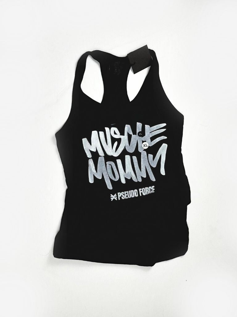 MUSCLE MOMMY BLACK TANK - FUCK UP