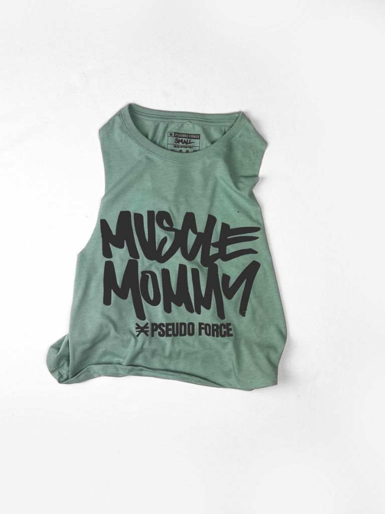 MUSCLE MOMMY BREEZY CROP TANK - FUCK UP