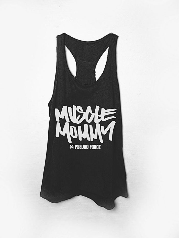 MUSCLE MOMMY BLACK TANK