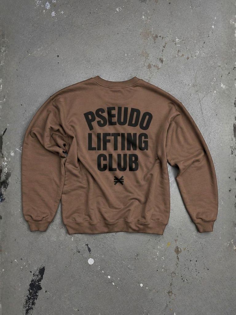 PSEUDO LIFTING CLUB BROWN CREWNECK