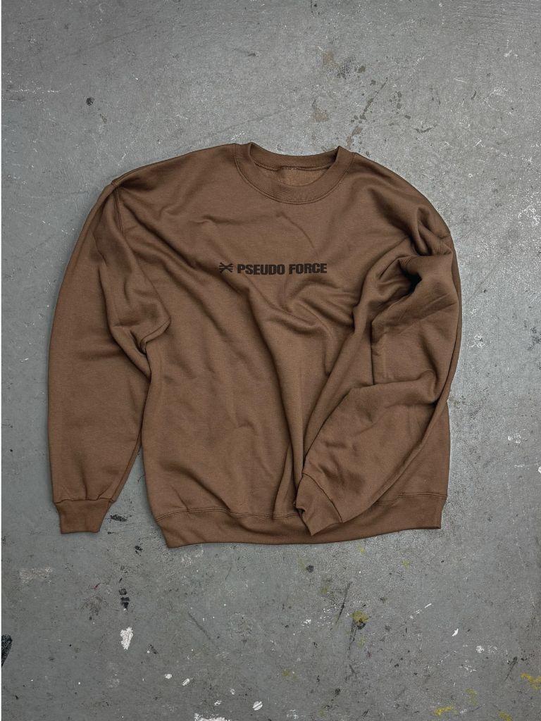 PSEUDO LIFTING CLUB BROWN CREWNECK