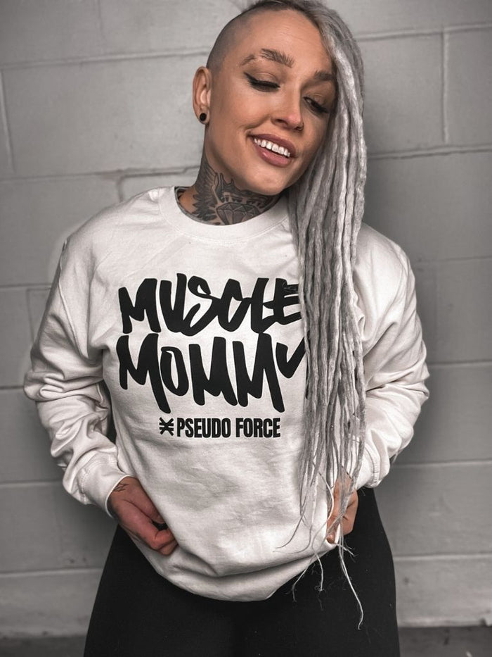 MUSCLE MOMMY NEUTRAL CREWNECK